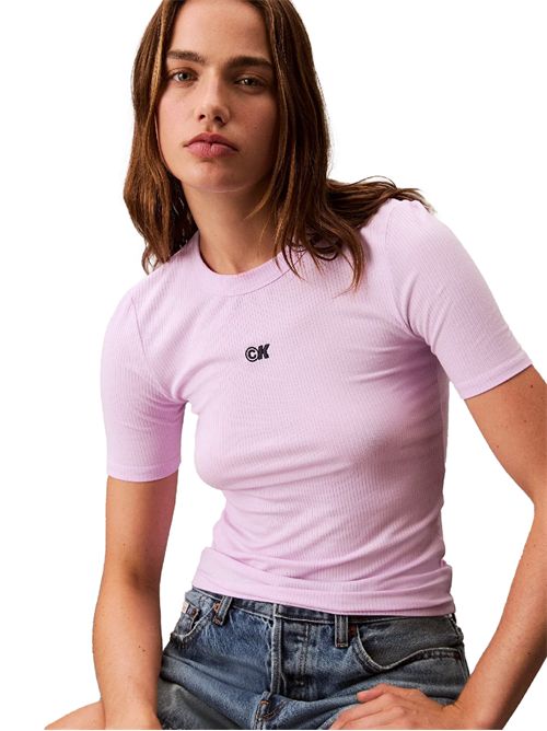 CALVIN KLEIN Ribbed Stretch T-shirt CALVIN KLEIN | LV044C901GXEF